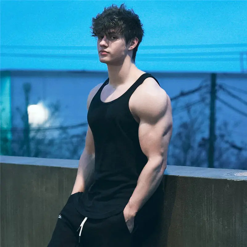 Men's Plus Size Cotton Hurling Rib Sport Vest
