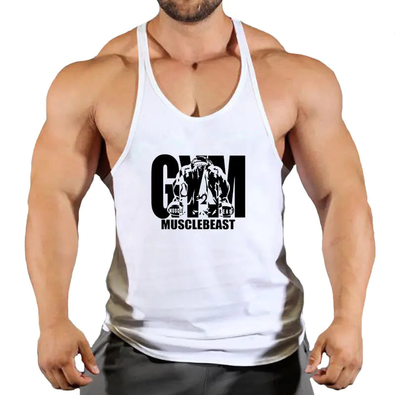 Men's Breathable Elastic Muscle Fitness Running Vest