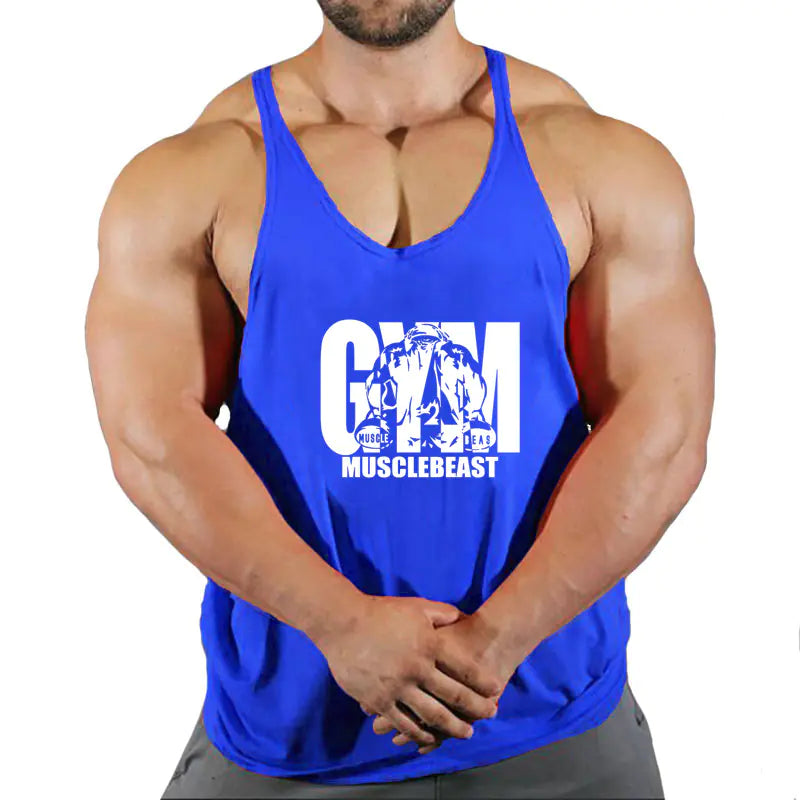 Men's Breathable Elastic Muscle Fitness Running Vest