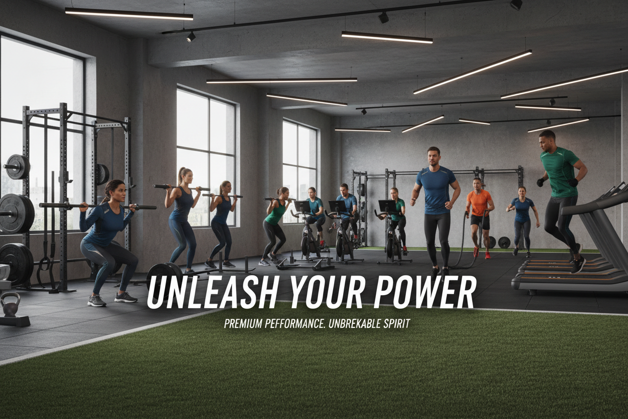 Gym athletes banner