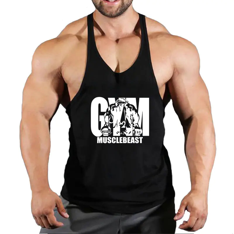 Men's Breathable Elastic Muscle Fitness Running Vest
